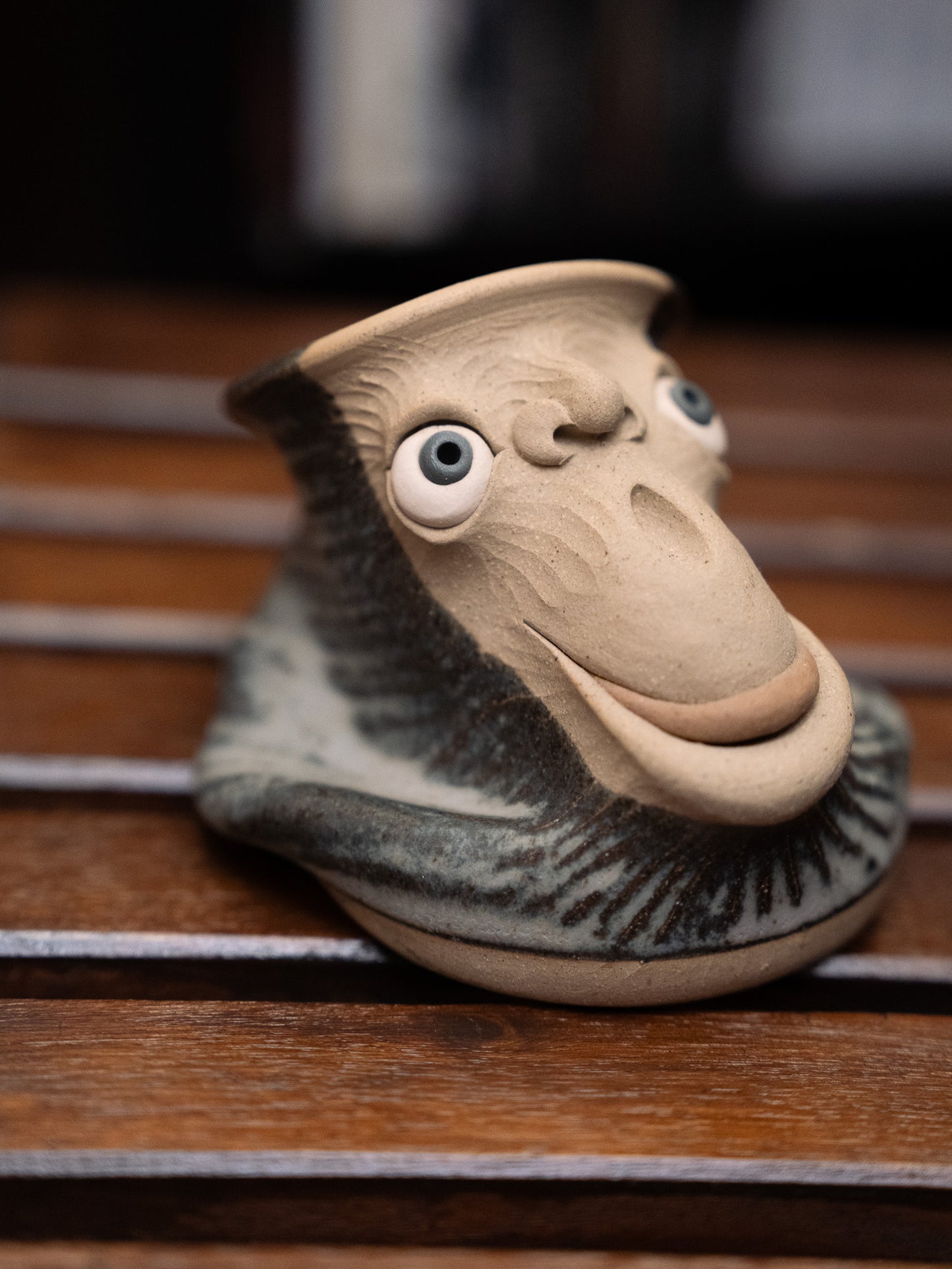 1995 "MUGGINS" Pottery Face Mug
