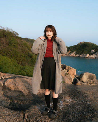 1950-60s French Black Chambray Atelier Coat