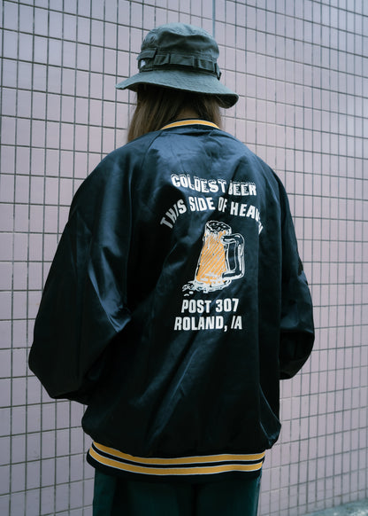 1980-90s "HARTWELL SPORTS" POST 307 BEER Satin Jacket