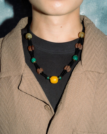 3 Colour Of Stone Necklace