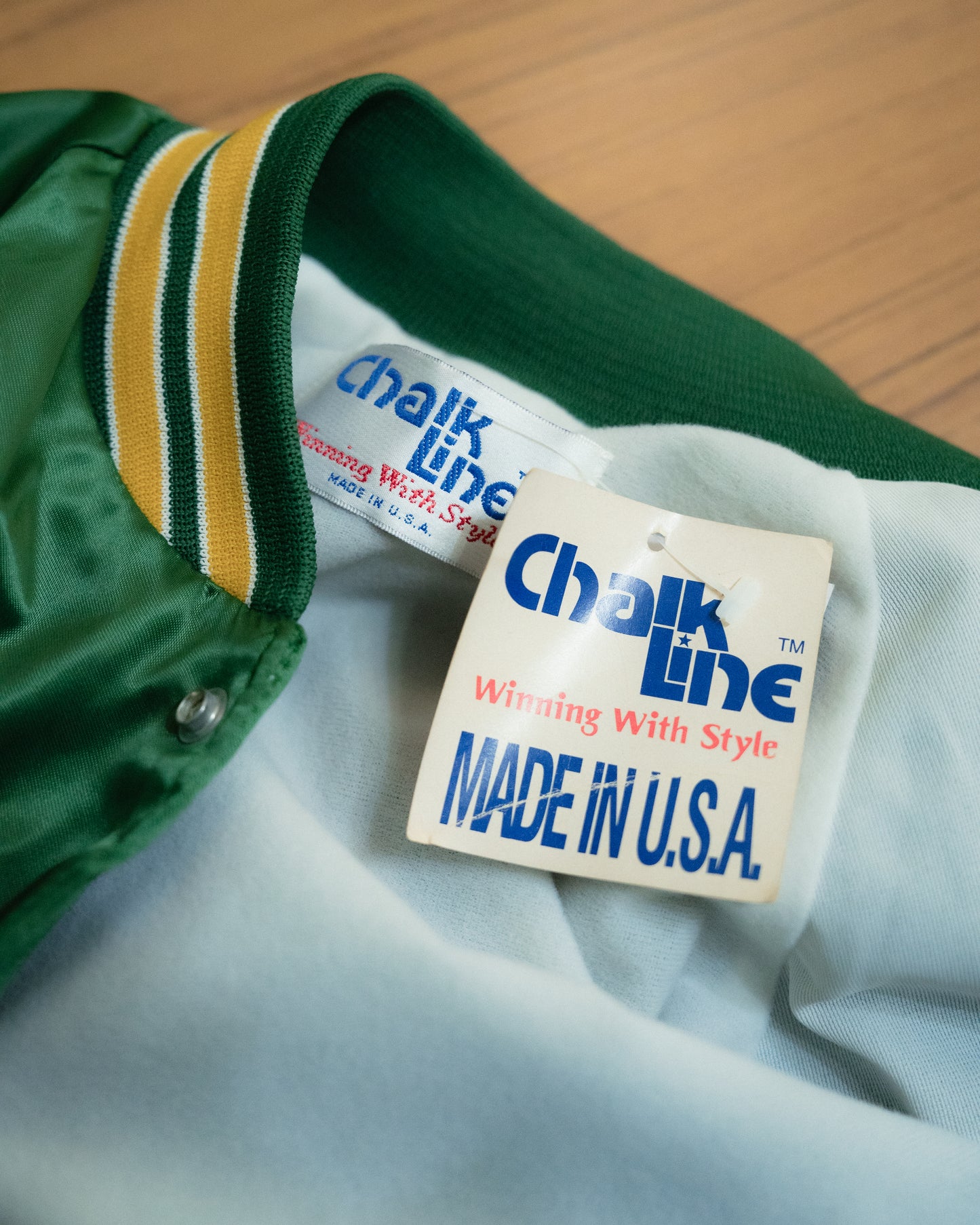 1990s NOS "CHALK-LINE" Satin Jacket