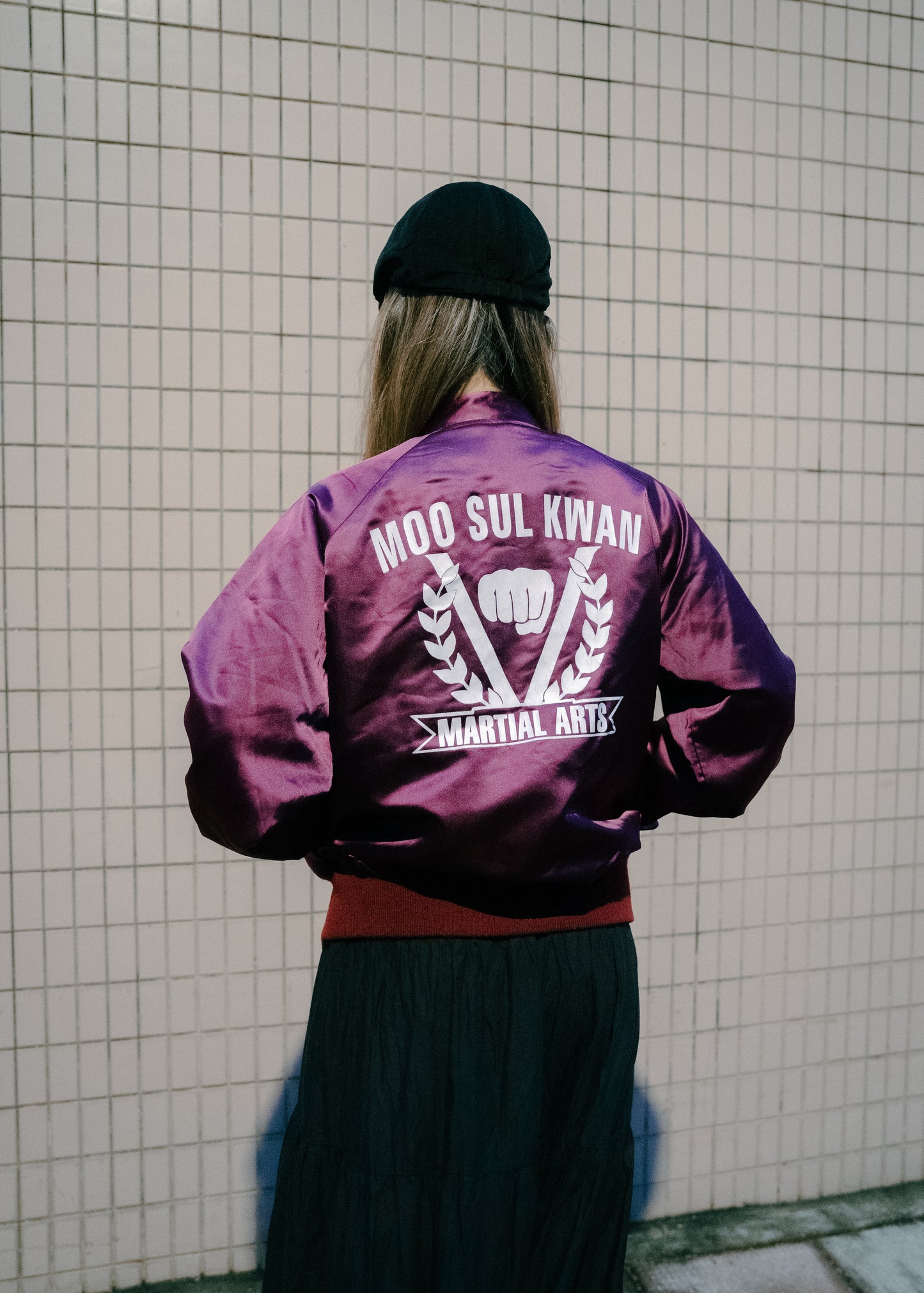 1980s "SUN SHOP CUSTOM MADE" Satin Jacket