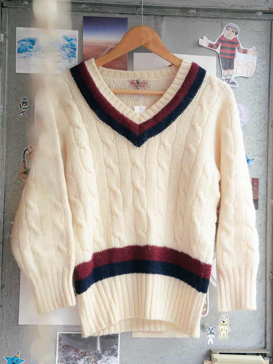 1980s "ALAN PAINE" V-Neck Wool Sweater