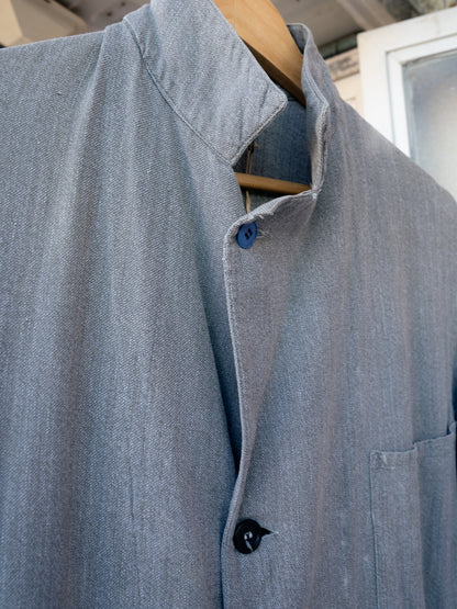 1950-60s French Black Chambray Atelier Coat