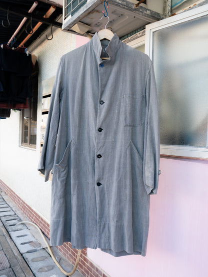 1950-60s French Black Chambray Atelier Coat