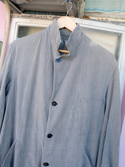 1950-60s French Black Chambray Atelier Coat