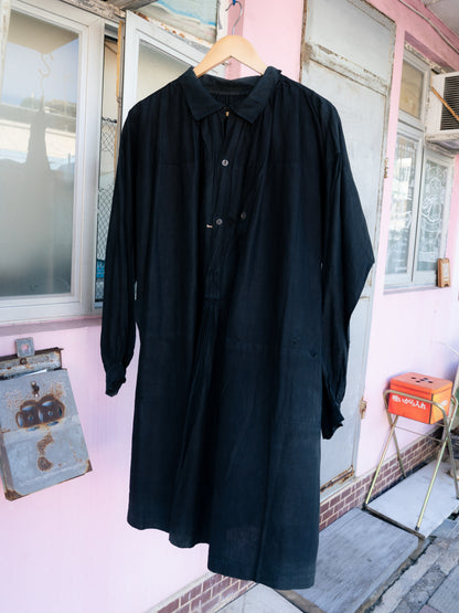 1910-20s French Indigo Linen Biaude