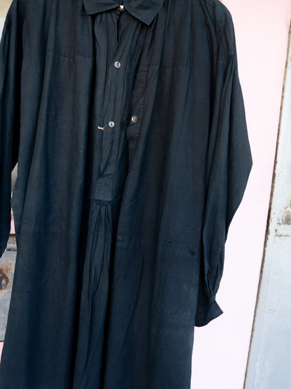 1910-20s French Indigo Linen Biaude