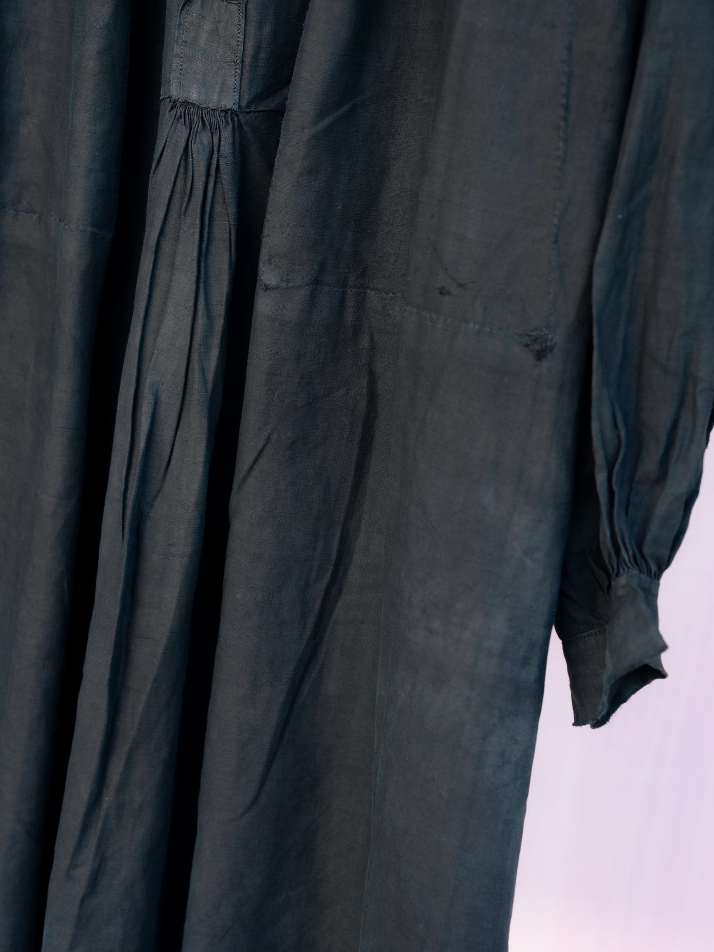 1910-20s French Indigo Linen Biaude
