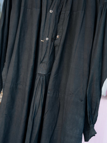 1910-20s French Indigo Linen Biaude