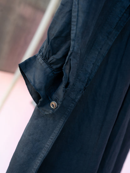 1910-20s French Indigo Linen Biaude