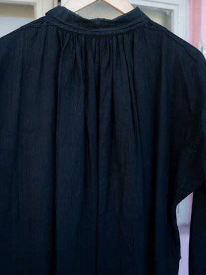 1910-20s French Indigo Linen Biaude