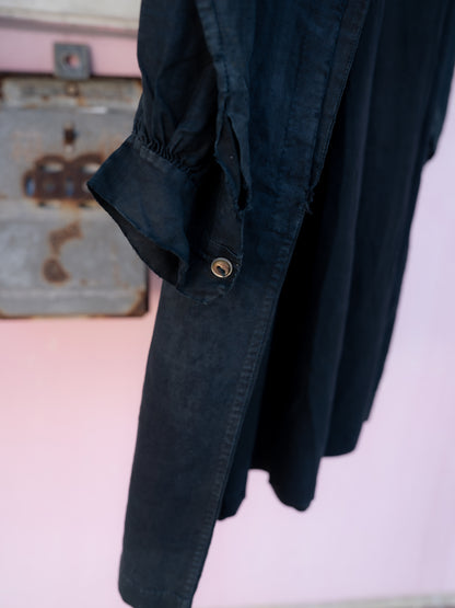 1910-20s French Indigo Linen Biaude