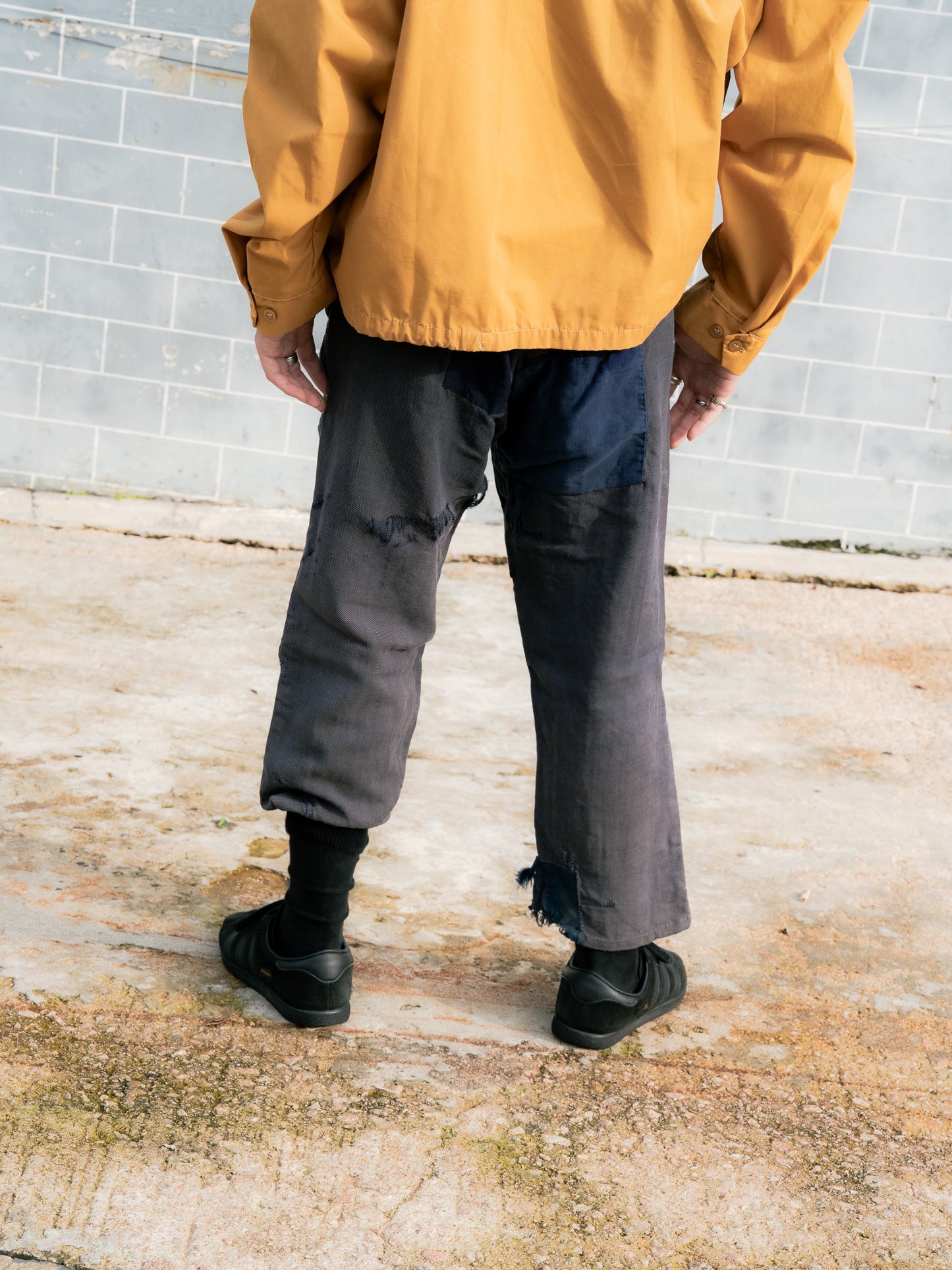 1930-40s French Indigo Cotton Twill Work Pants