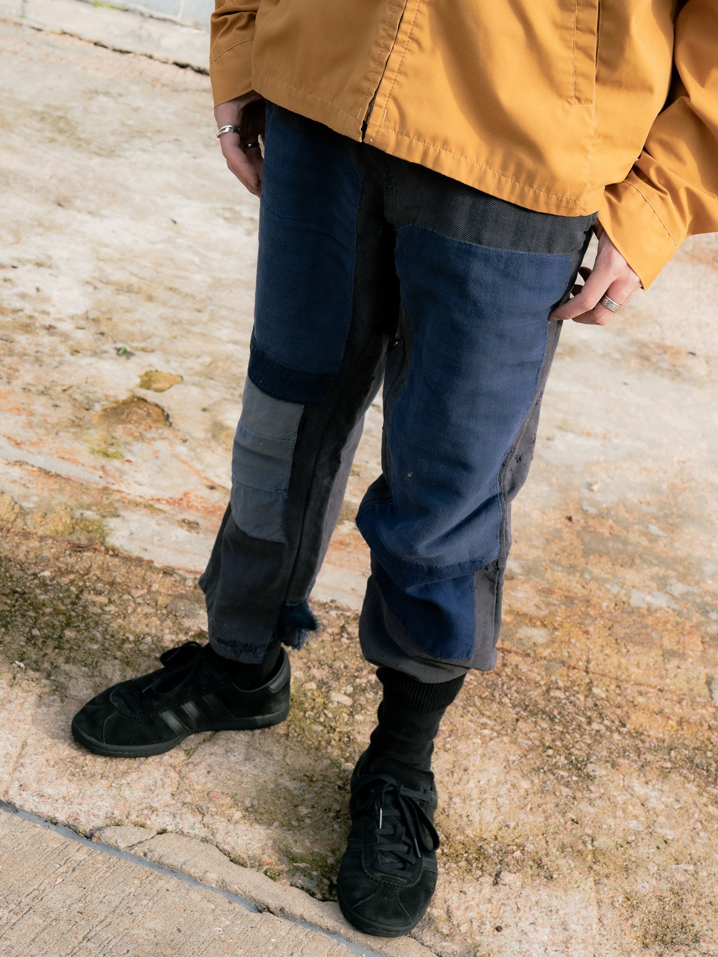 1930-40s French Indigo Cotton Twill Work Pants