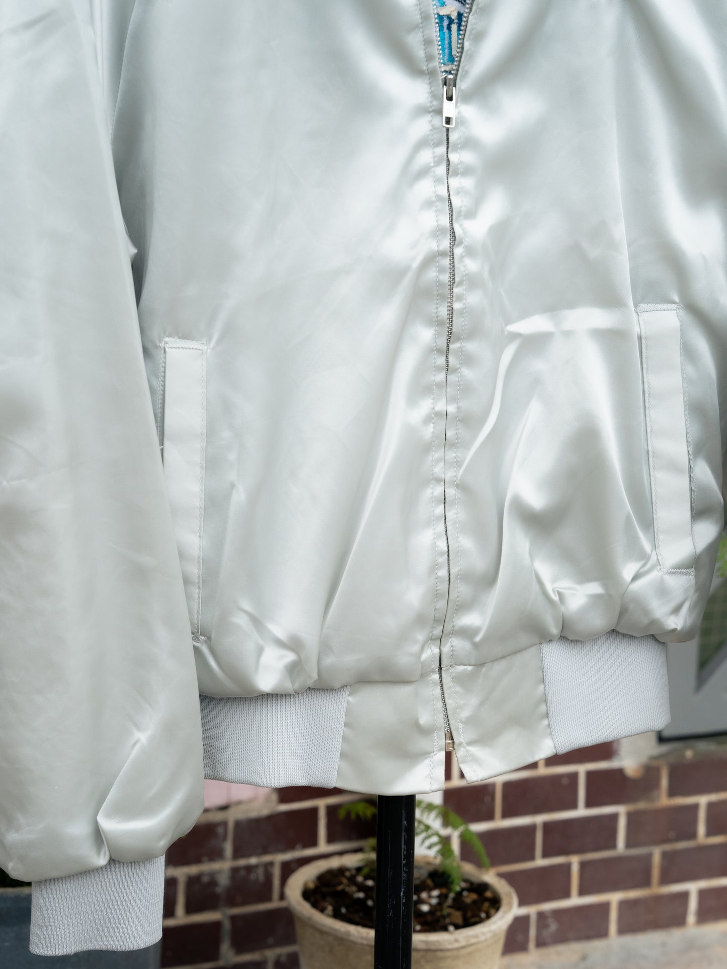 1980-90s "King Louie PRO-FIT" Zip-Up Satin Jacket