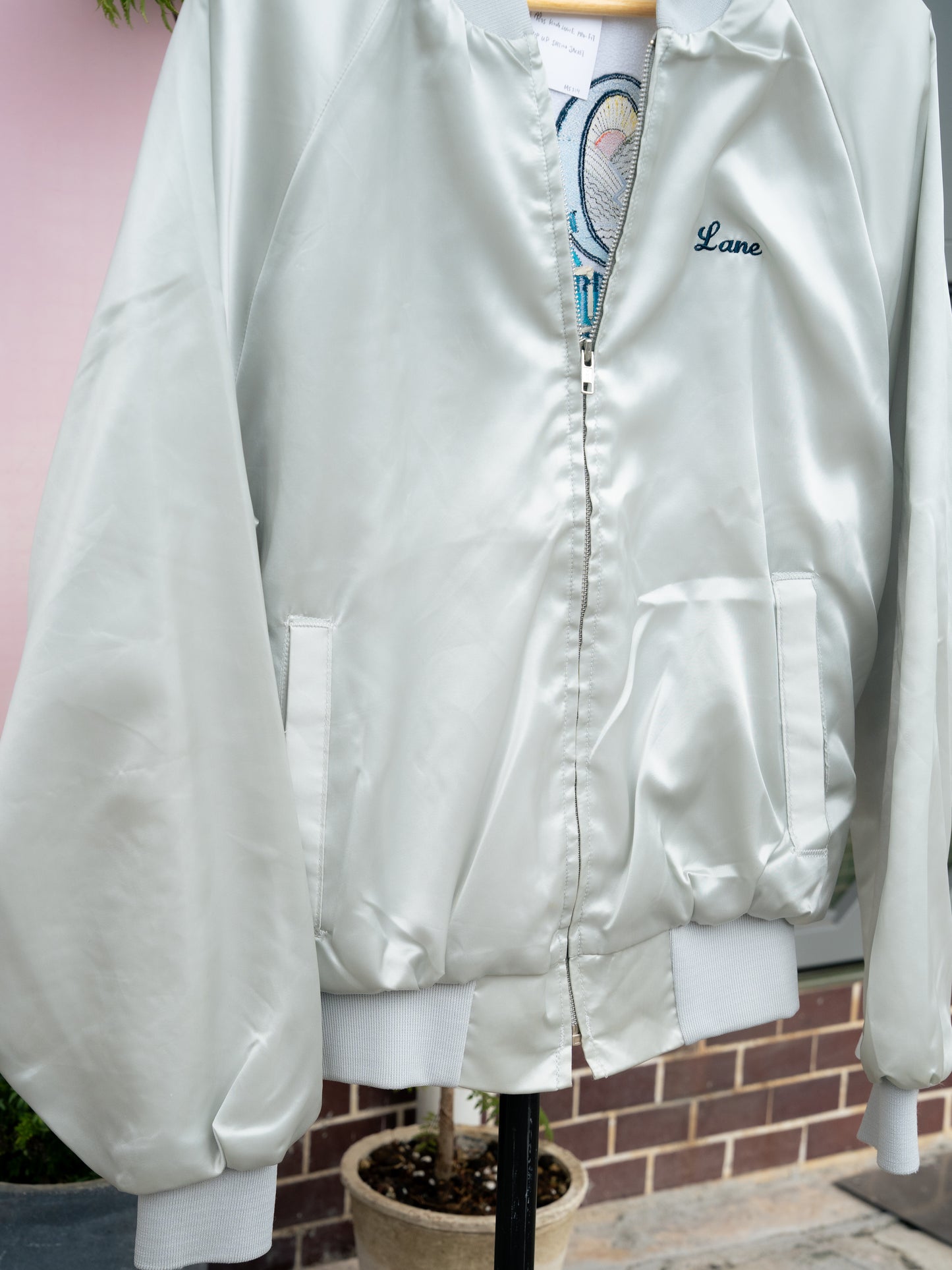 1980-90s "King Louie PRO-FIT" Zip-Up Satin Jacket
