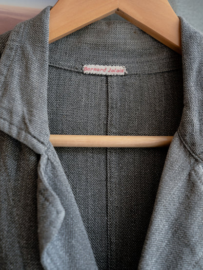 1950-60s French "Bernard Jalais" Black Chambray Atelier Coat