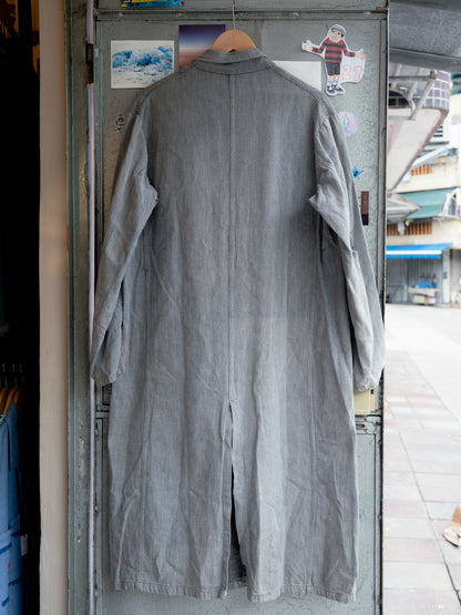 1950-60s French "Bernard Jalais" Black Chambray Atelier Coat
