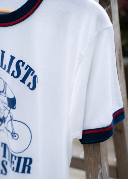 1980s "TARGET" Bicyclists Pedal Their Ass Ringer Tee