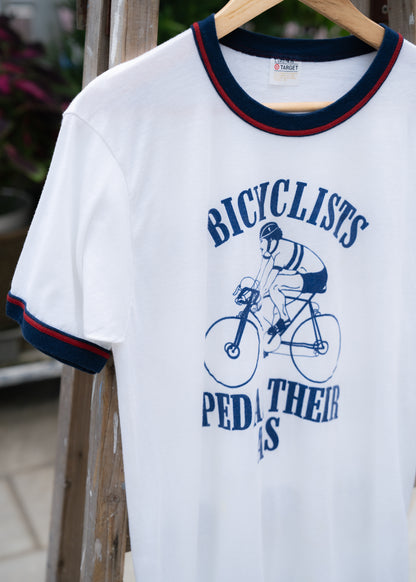 1980s "TARGET" Bicyclists Pedal Their Ass Ringer Tee