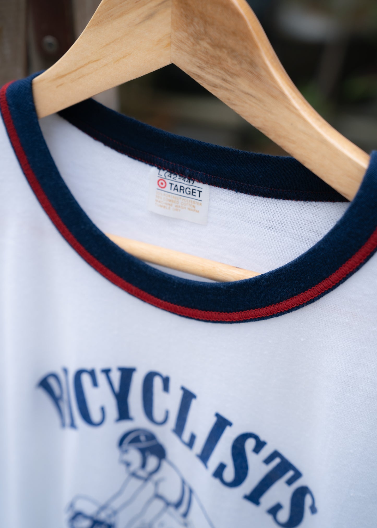 1980s "TARGET" Bicyclists Pedal Their Ass Ringer Tee