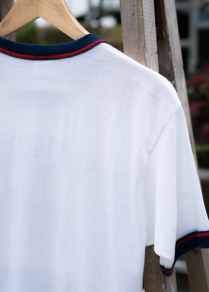 1980s "TARGET" Bicyclists Pedal Their Ass Ringer Tee