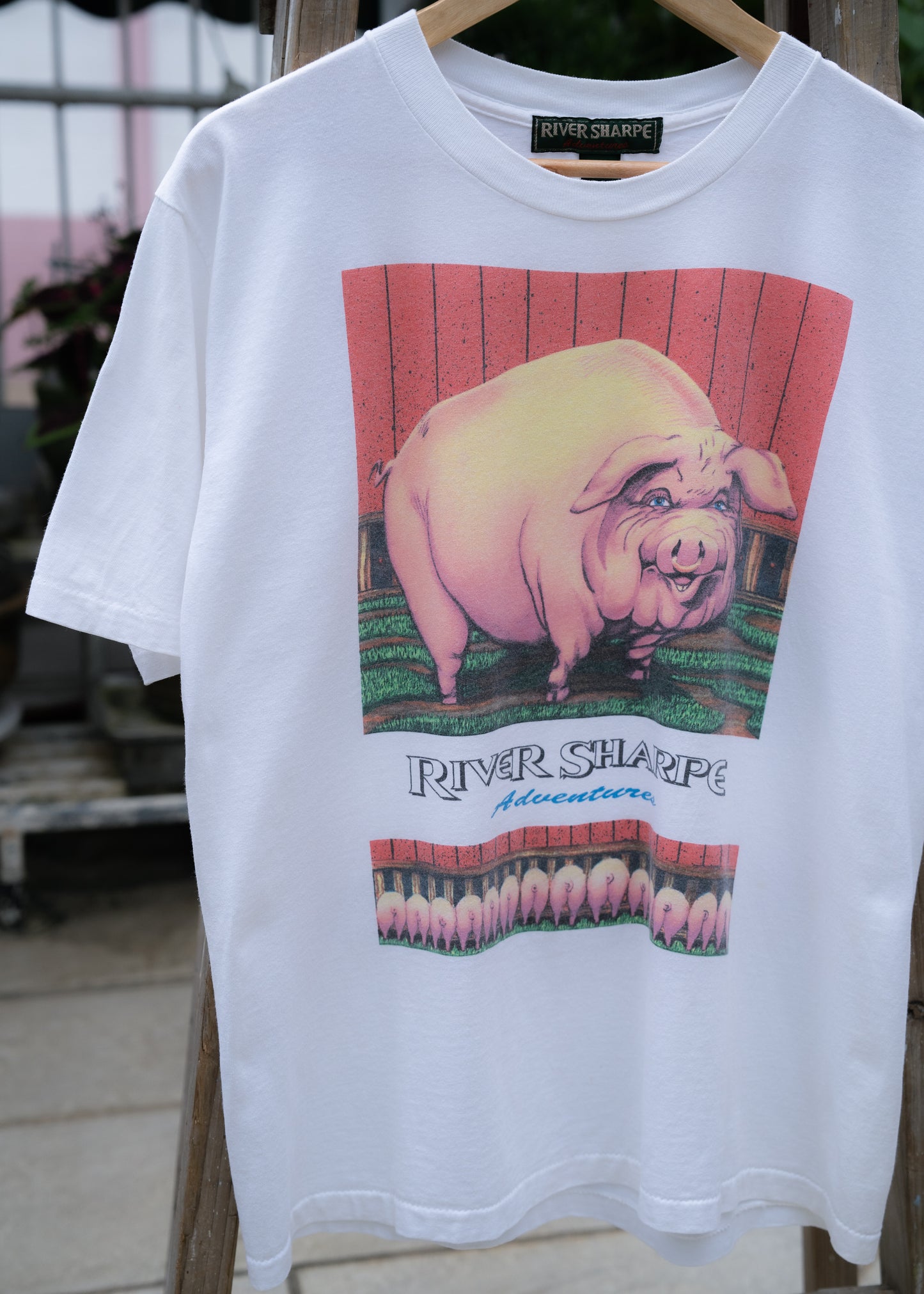 1990s "RIVER SHARPE" Adventures Print Tee