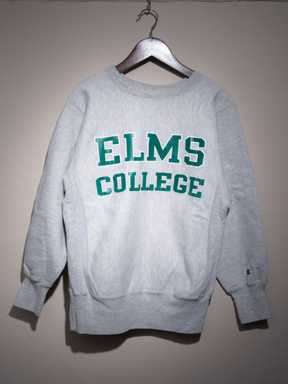 Late 1980s "CHAMPION" ELMS COLLEGE Reverse Weave Sweatshirt