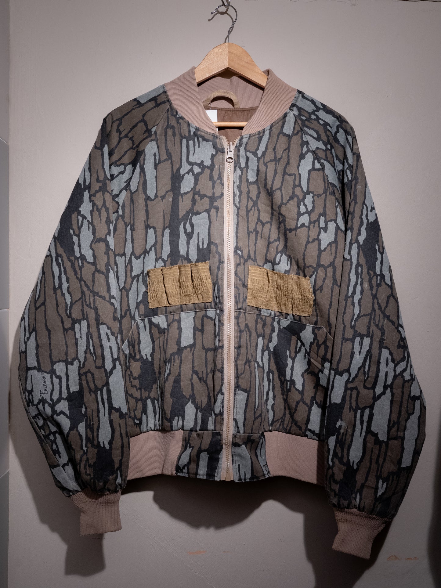 1990 年代“FIELDLINE”TREBARK 3M Thinsulate 迷彩狩獵雙面飛行員夾克