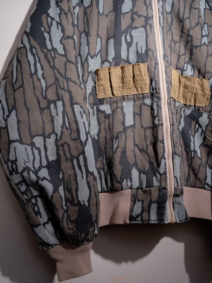 1990s "FIELDLINE" TREBARK 3M Thinsulate Camo Hunting Double-Face Bomber Jacket