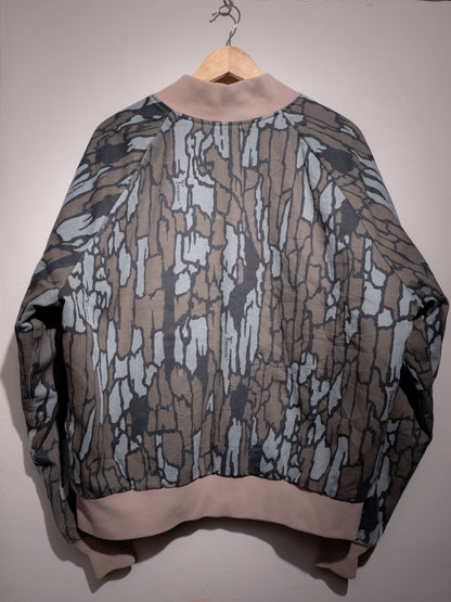 1990s "FIELDLINE" TREBARK 3M Thinsulate Camo Hunting Double-Face Bomber Jacket