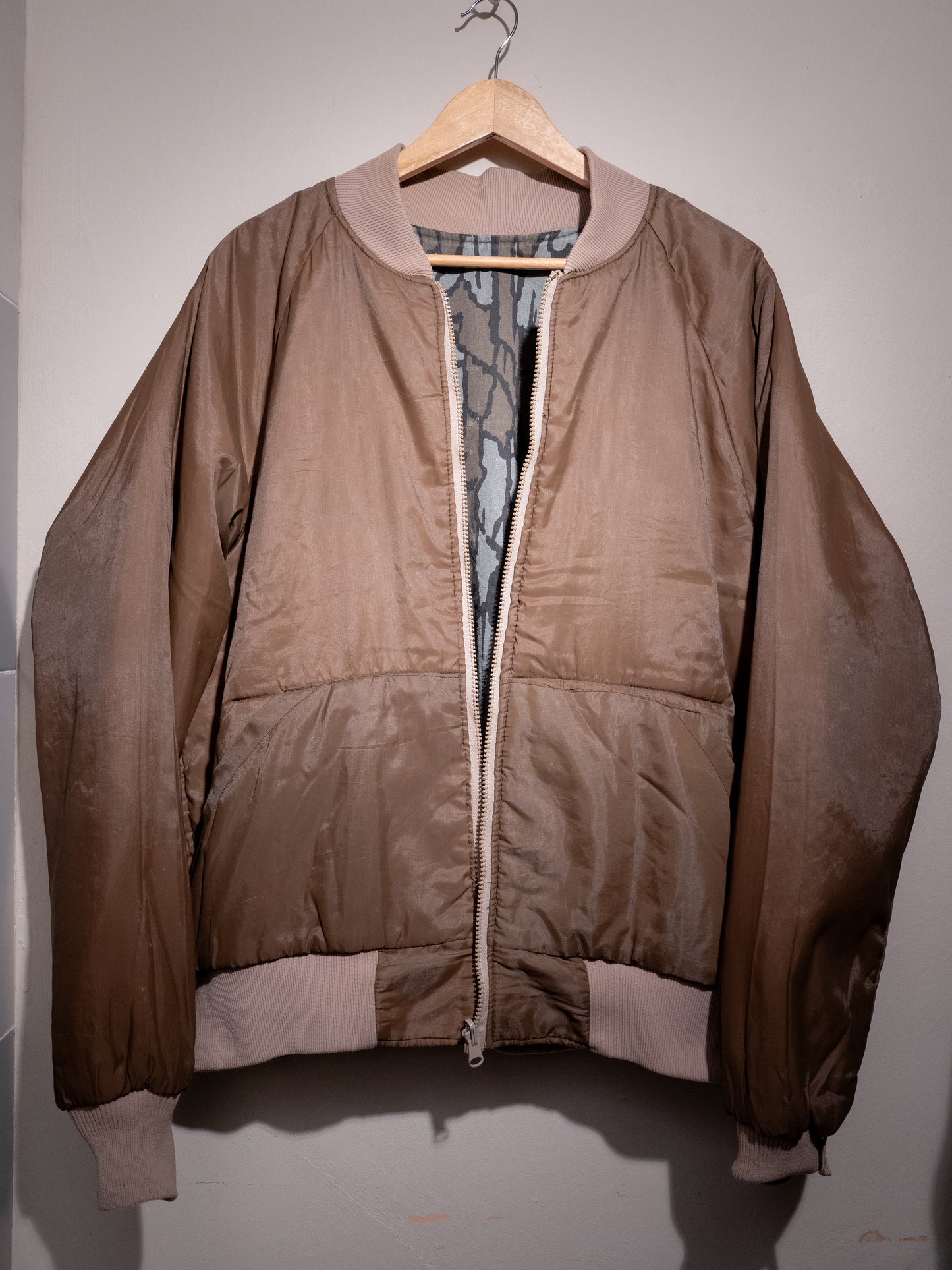 1990 年代“FIELDLINE”TREBARK 3M Thinsulate 迷彩狩獵雙面飛行員夾克