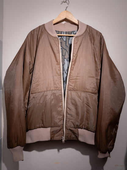 1990s "FIELDLINE" TREBARK 3M Thinsulate Camo Hunting Double-Face Bomber Jacket