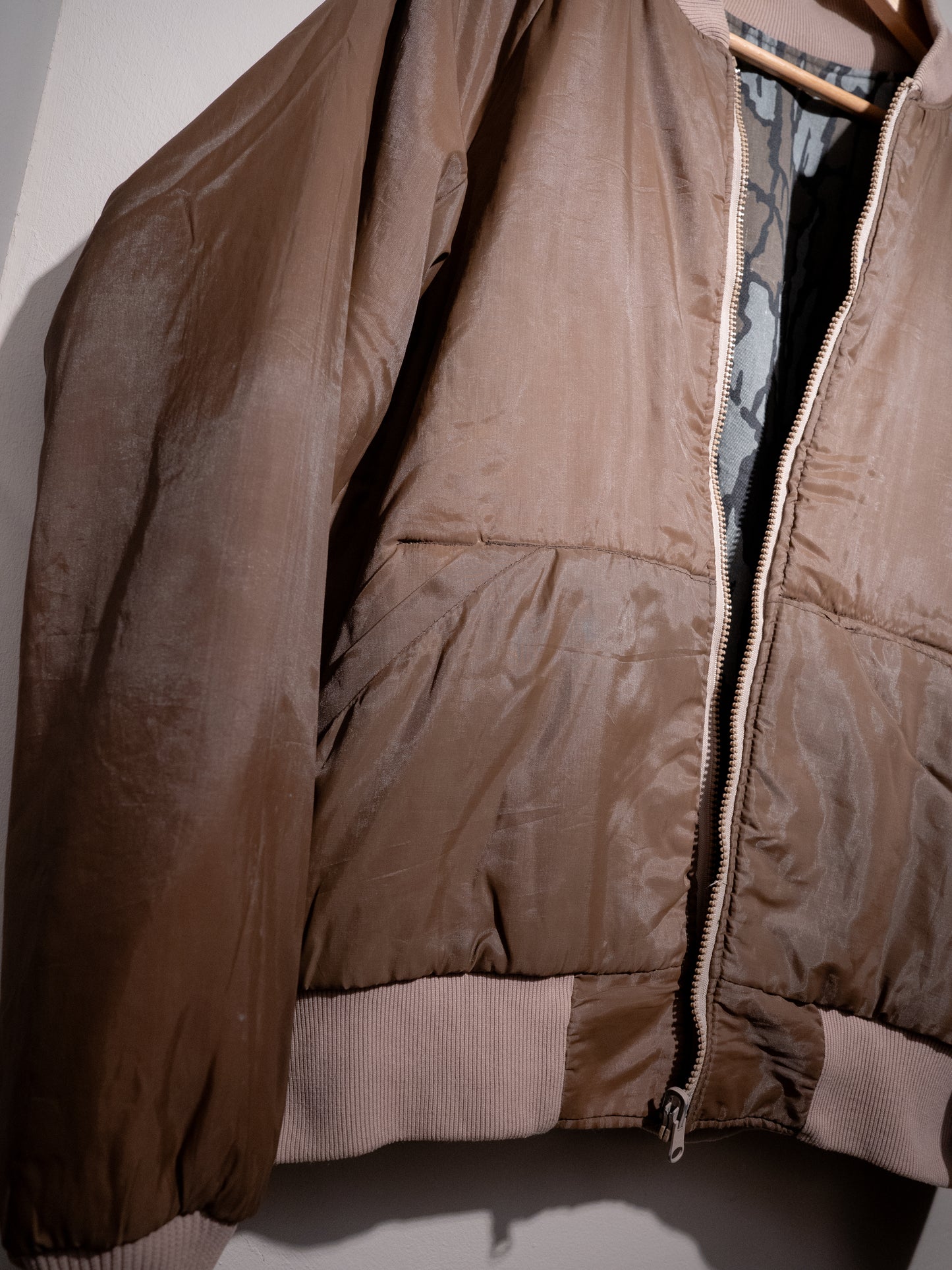 1990 年代“FIELDLINE”TREBARK 3M Thinsulate 迷彩狩獵雙面飛行員夾克