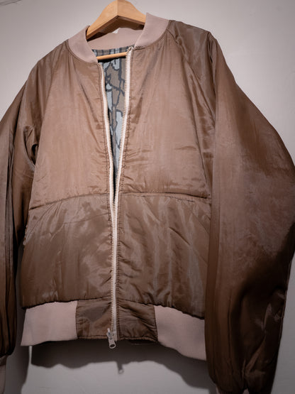 1990s "FIELDLINE" TREBARK 3M Thinsulate Camo Hunting Double-Face Bomber Jacket