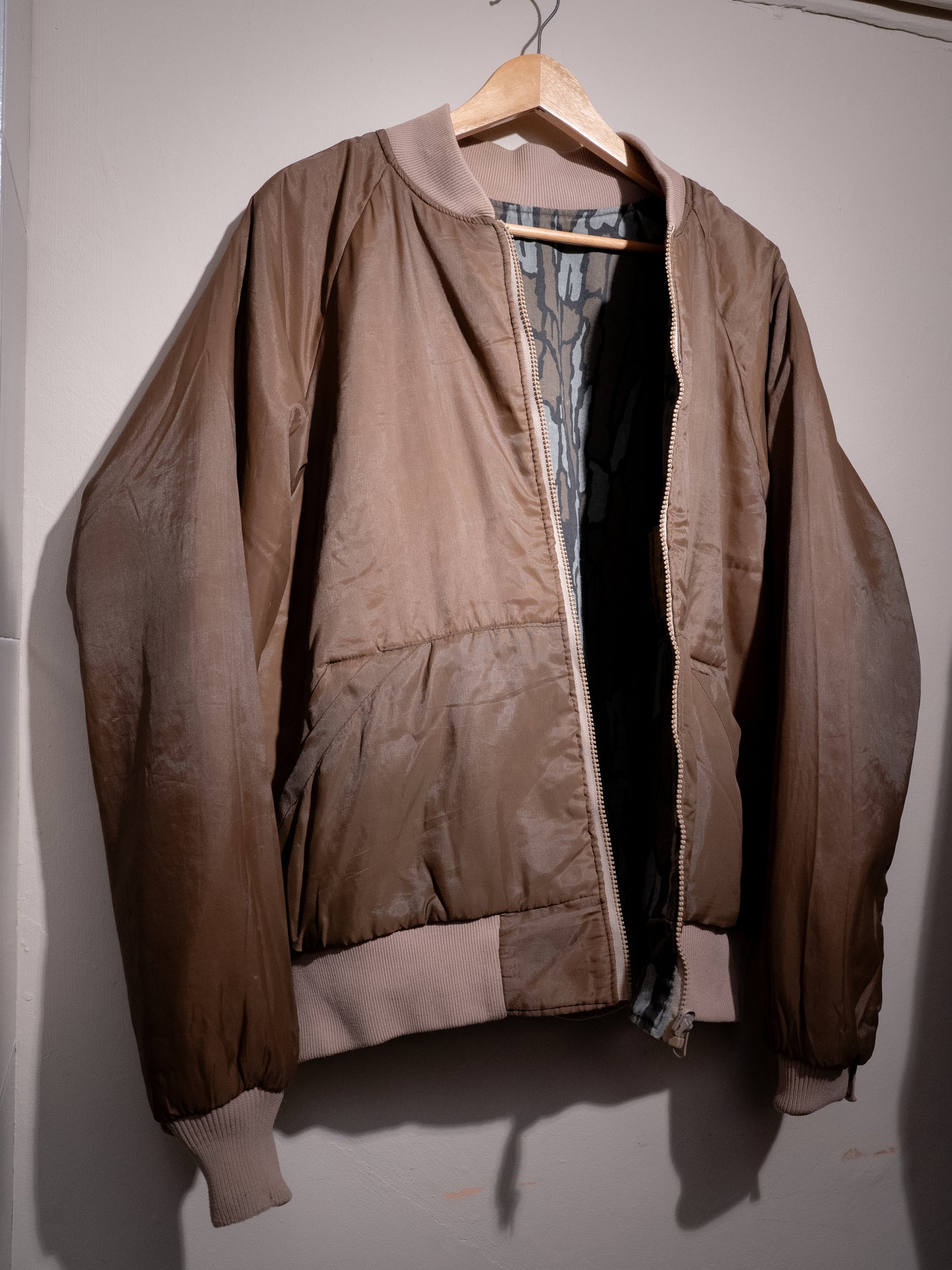 1990 年代“FIELDLINE”TREBARK 3M Thinsulate 迷彩狩獵雙面飛行員夾克