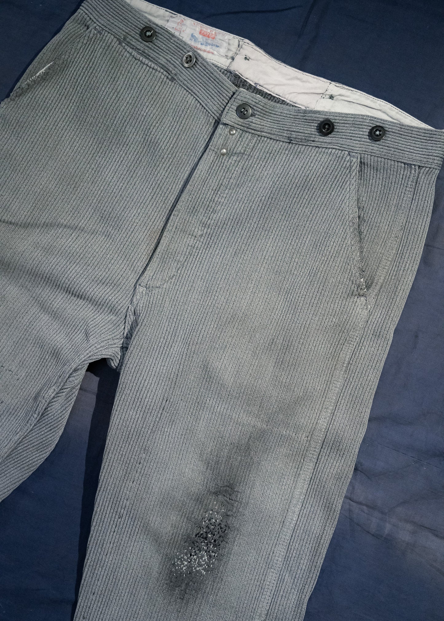 1940-50s French "SAVO" Piqué Work Pants