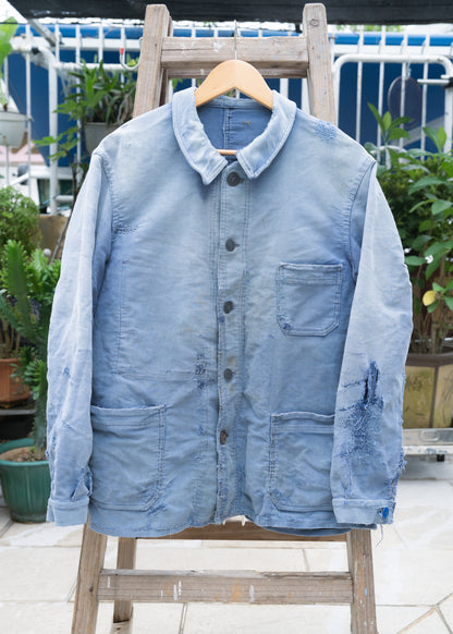 1940年代のフランス製「デュブレ＆デヴェルシェール」モールスキン製ワークチョアジャケット