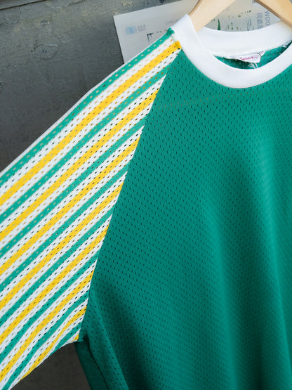 1970s "SWINGSTER" Mesh Raglan Striped Sleeves Jersey Shirt