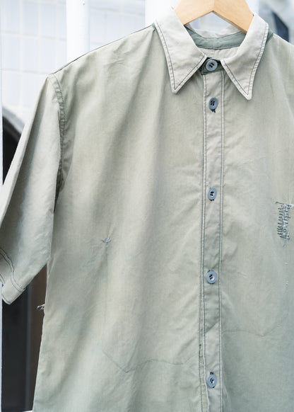 1940s U.S. Military Tent Zeltbahn Buttons Remake Shirt