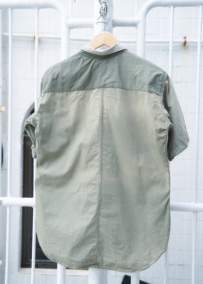 1940s U.S. Military Tent Zeltbahn Buttons Remake Shirt