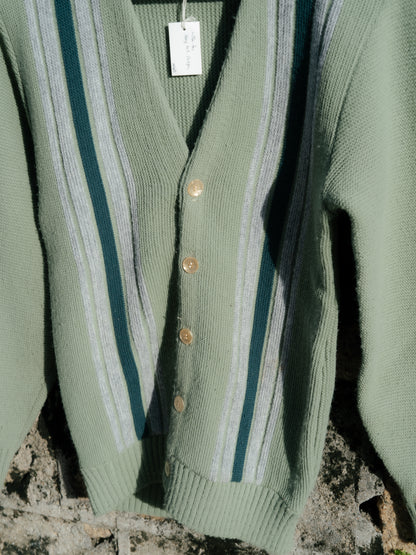 1960-70's Striped Knit Cardigan