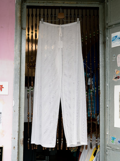 "JORDAN TAYLOR" Crochet Knit Mesh Pants