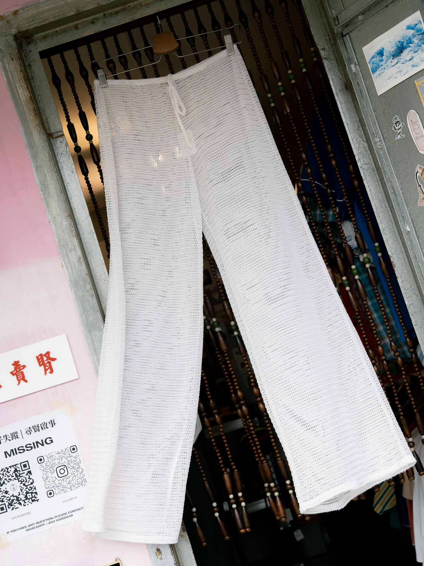 "JORDAN TAYLOR" Crochet Knit Mesh Pants