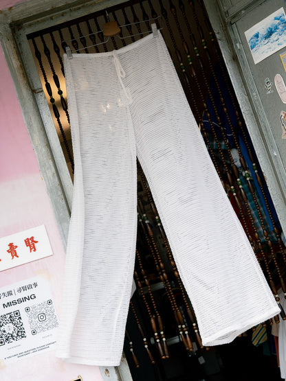 "JORDAN TAYLOR" Crochet Knit Mesh Pants
