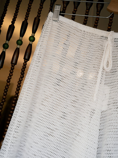 "JORDAN TAYLOR" Crochet Knit Mesh Pants