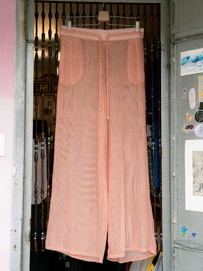 "DOTTI" Crochet Knit Mesh Pants