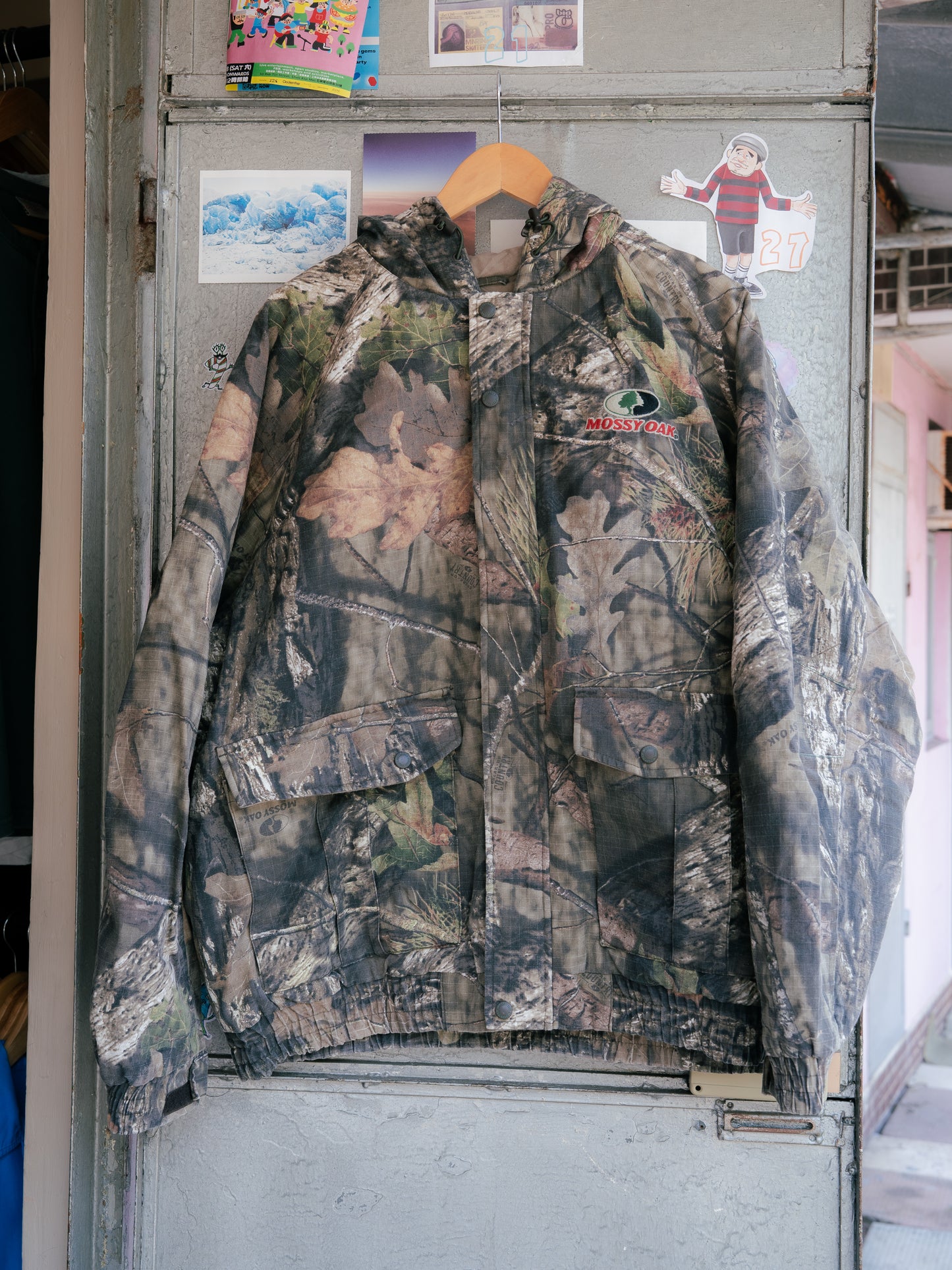 "MOSSY OAK" Break-Up Country Camouflage Lined Ripstop Hooded Jacket