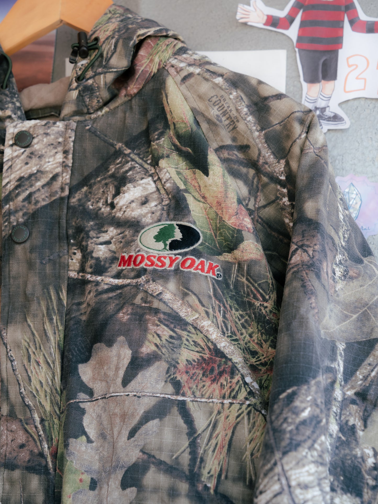"MOSSY OAK" Break-Up Country Camouflage Lined Ripstop Hooded Jacket